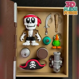 جعبه اسکلت دزد دریایی و کتاب سه‌ بعدی | طرح فانتزی و خاص