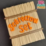 جعبه هالووین کله کدو Scarecrow and Hay